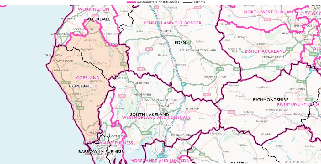 Copeland constituency map